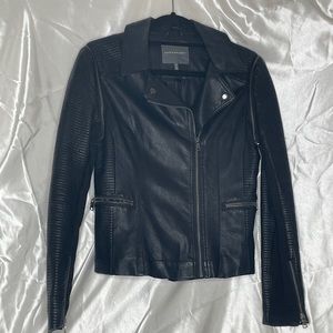 Black leather jacket